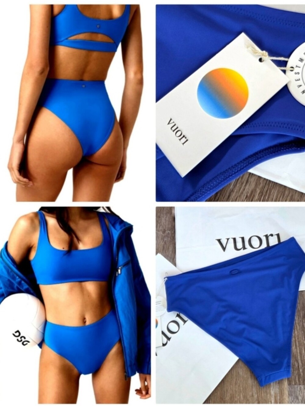 Vuori High Waist Bikini Bottom NWT Copenhagen Athletic Beach PRICE FIRM HTF